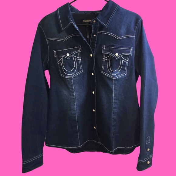 BRAND NEW!! ひTrue Religion Western Denim Shirtひ - Picture 1 of 6